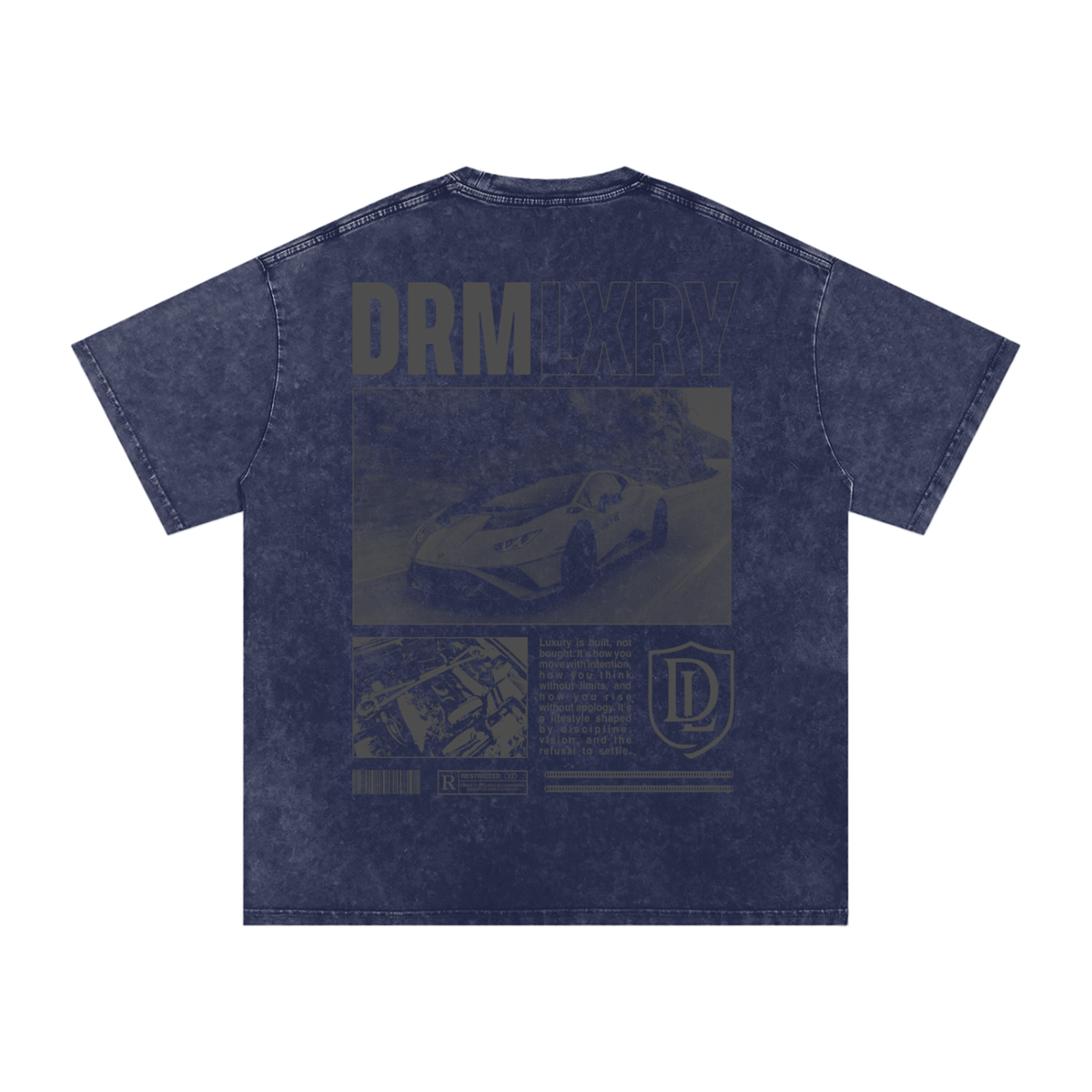 DRMLXRY Classic Tee Royal Blue, product mockup
