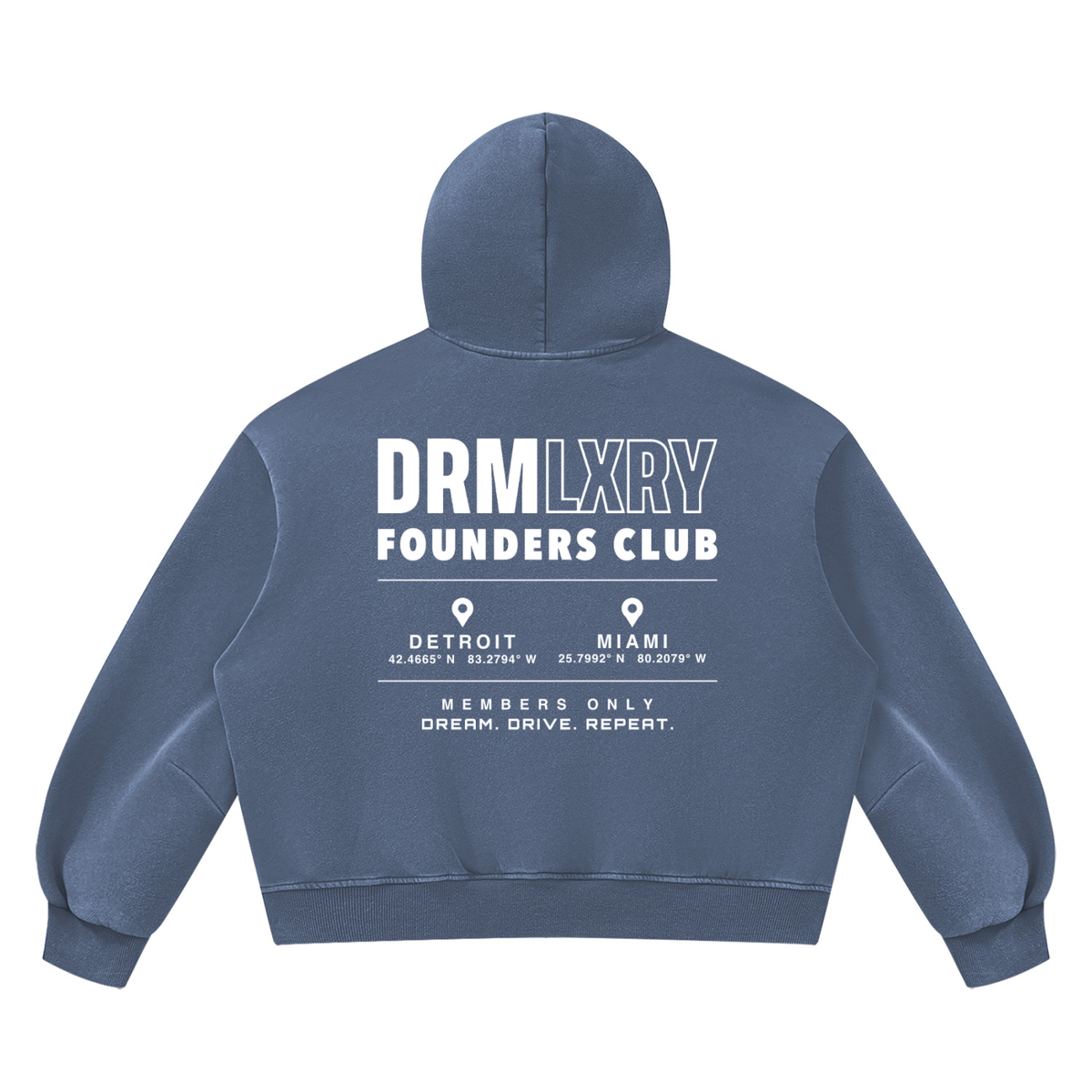 DRMLXRY Founders Club Hoodie, product mockup