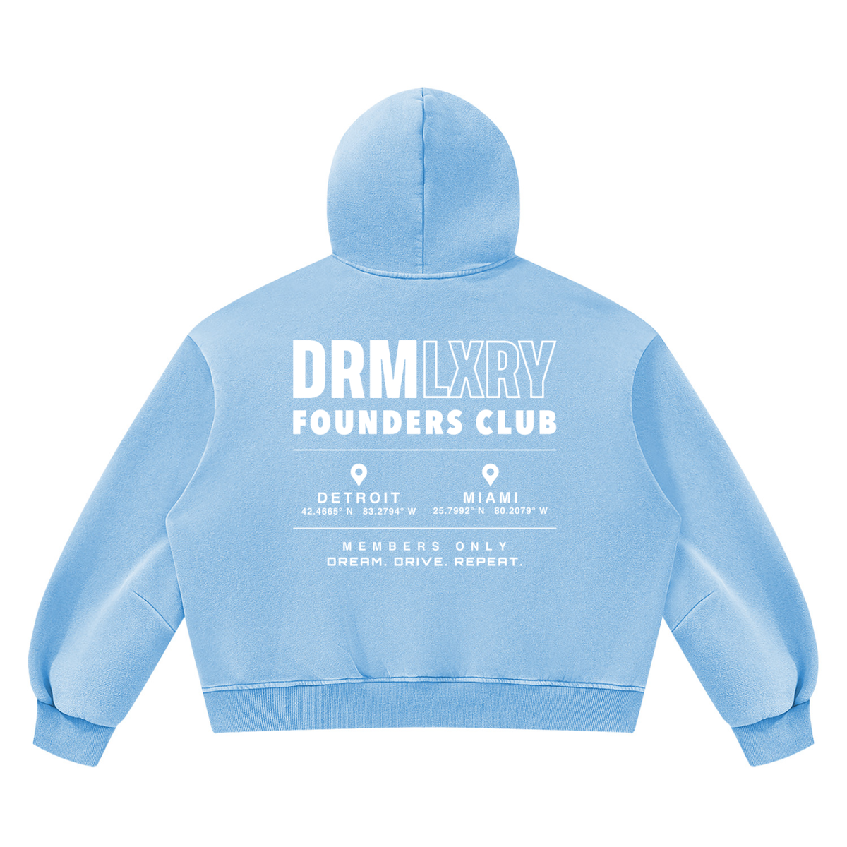 DRMLXRY Founders Club Hoodie, product mockup