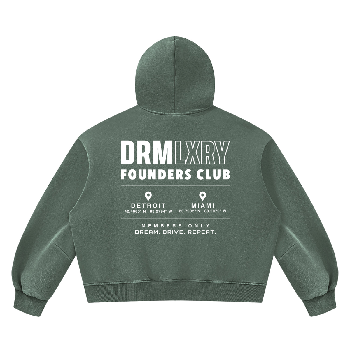 DRMLXRY Founders Club Hoodie, product mockup