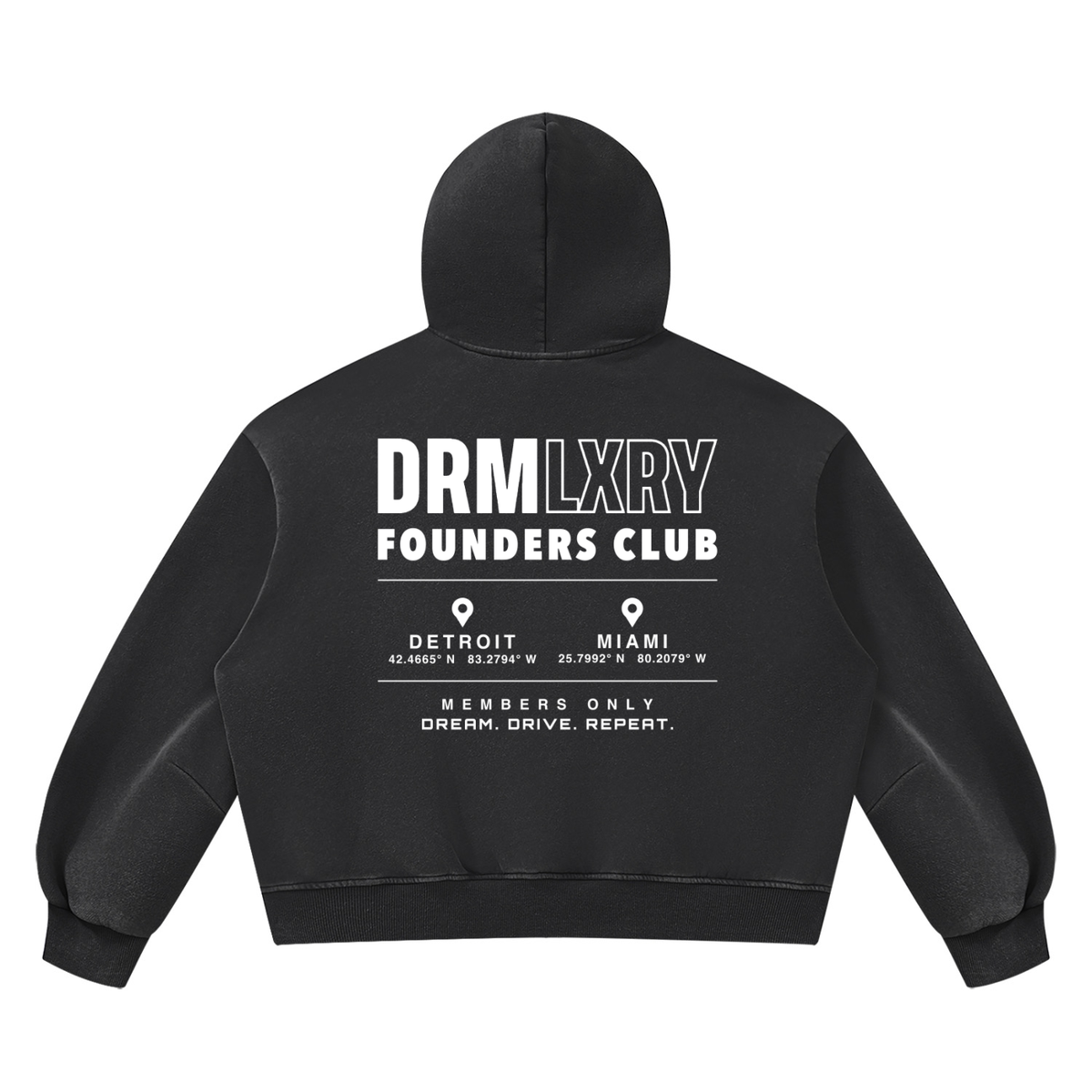 DRMLXRY Founders Club Hoodie, product mockup