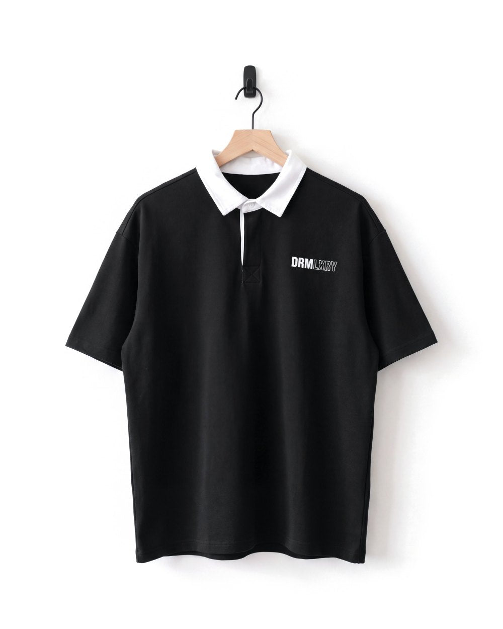 DRMLXRY Club Polo, on a hanger