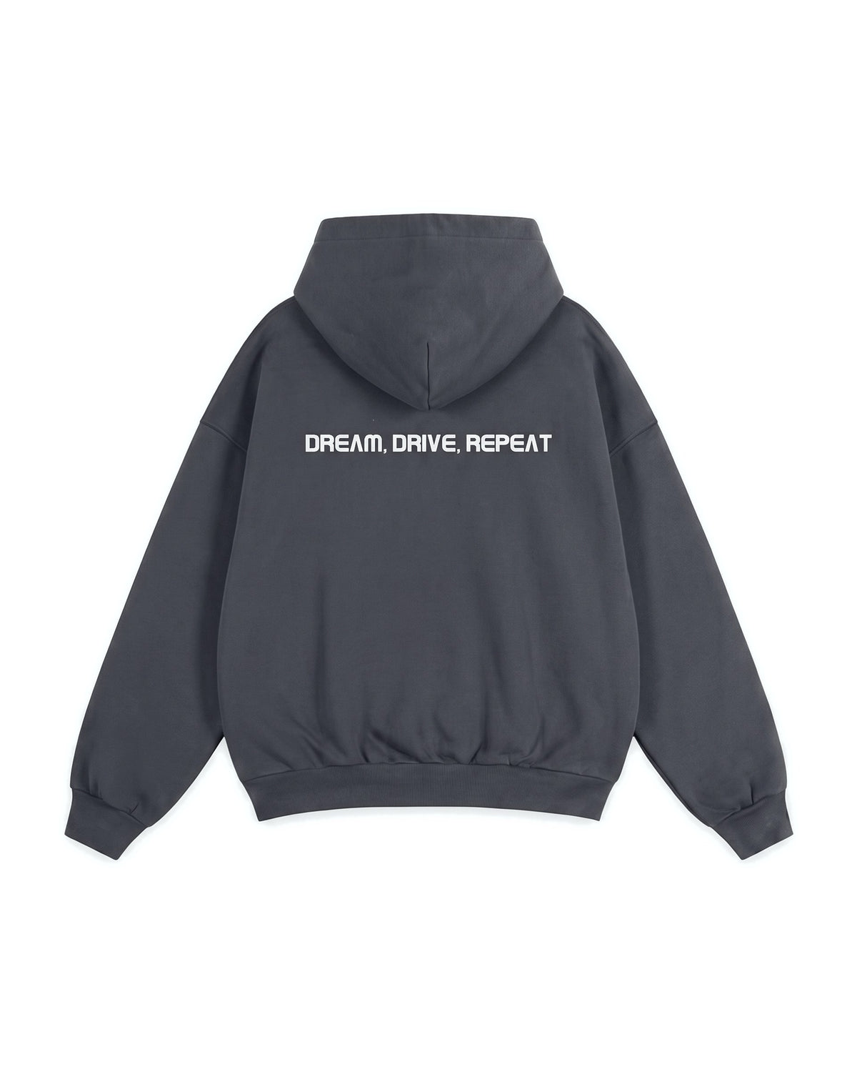 Cold Start Heavyweight Hoodie in Charcoal Gray, back