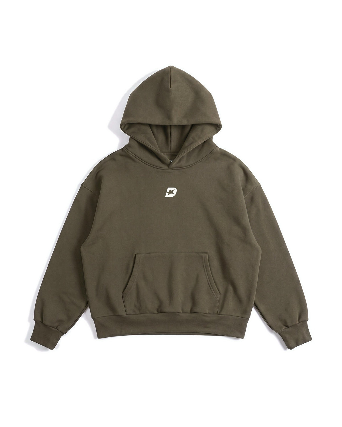 Cold Start Heavyweight Hoodie in Olive Green, front