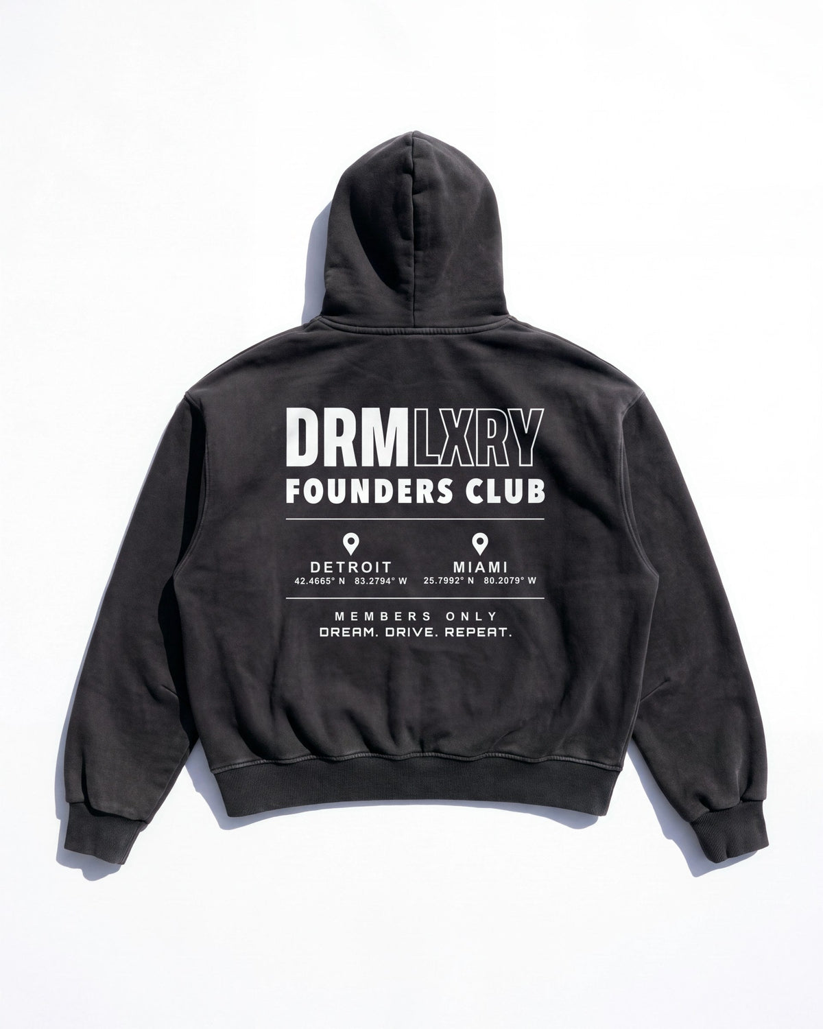 Founders Club Hoodie in Black, back print