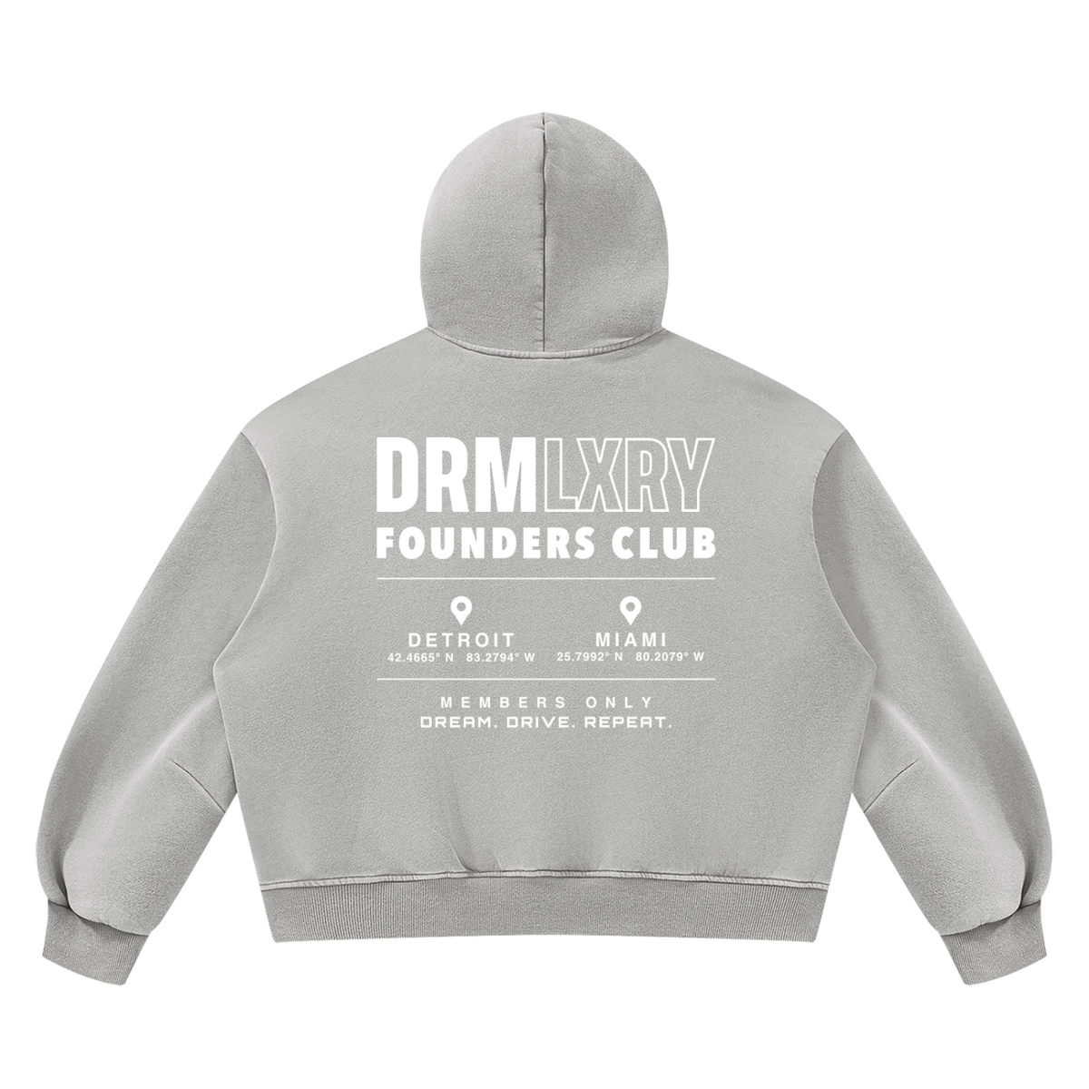 DRMLXRY Founders Club Hoodie, product mockup