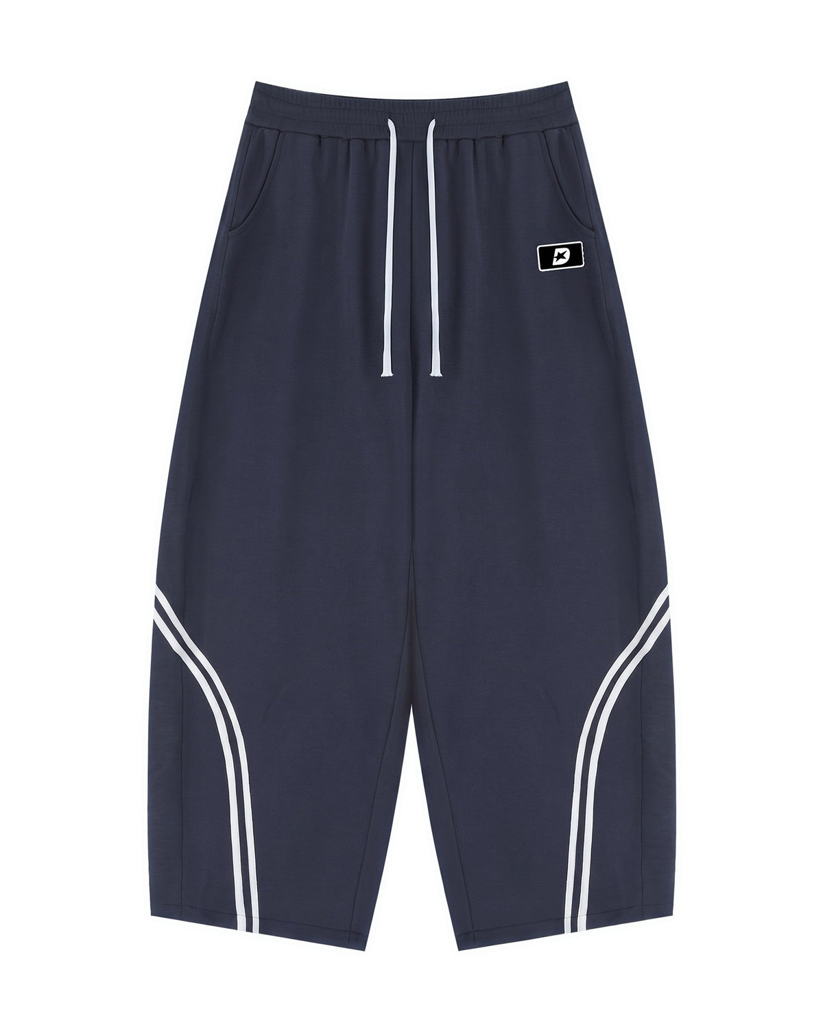 Racing Line Sweatpants in Navy Blue, front