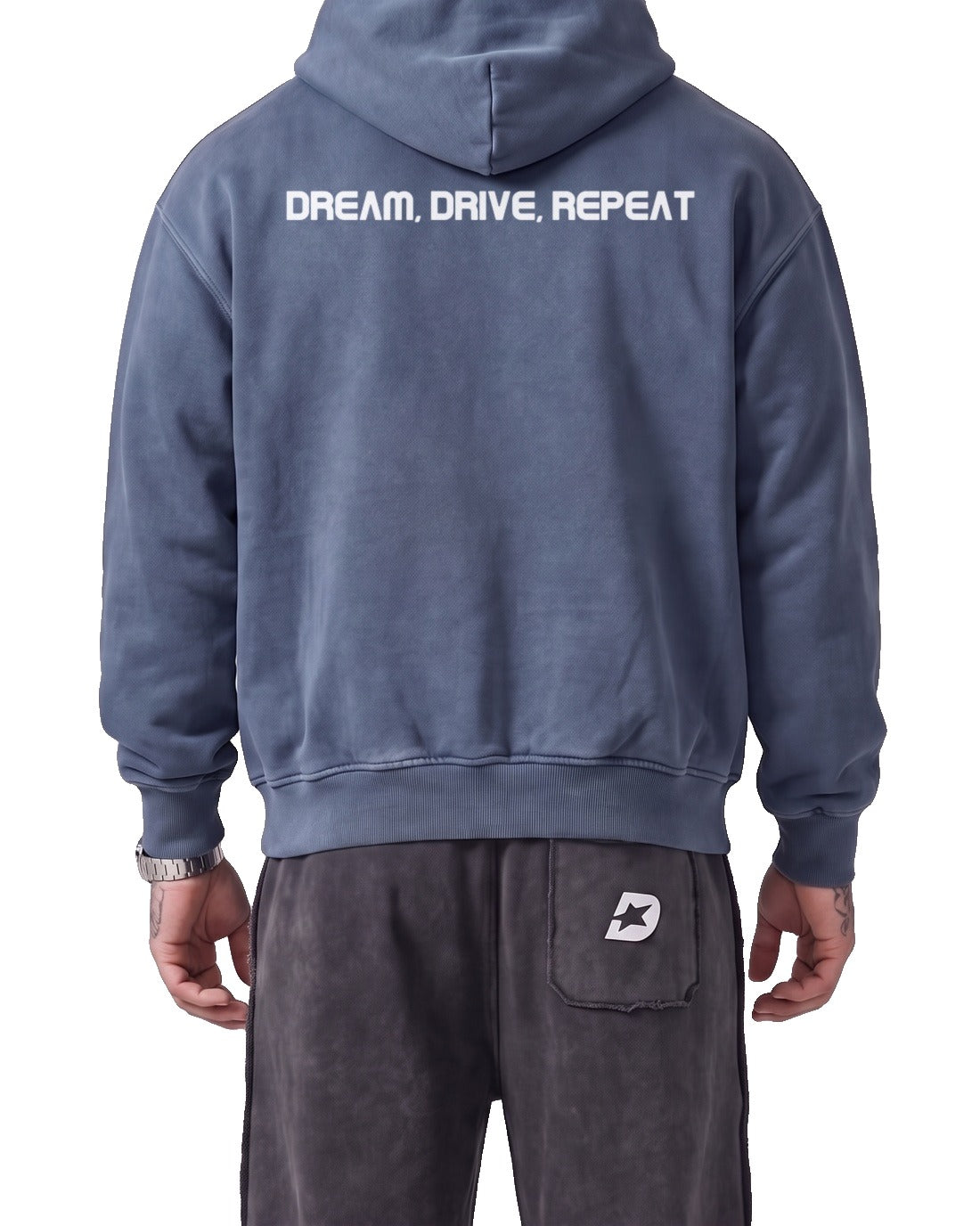 Essential Hoodie, worn, back